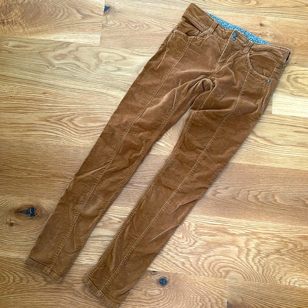 Athleta Skinny Pant Solstice Brown Velvet Mid Rise Stretch 6 Women